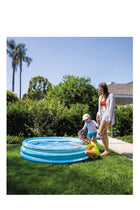 Blue Bliss Splash Kiddie Pool – Inflatable Pool with Mosaic Tile Print Floor for Kids