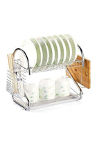 Dish Drying Rack Silver/Beige 42 x 24 x 38cm