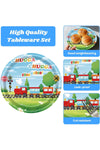 Train Theme Chugga Choo Party Supplies, Train Birthday Party Decorations Tableware Set