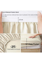 3 Piece 60% Rayon Derived from Bamboo 40% Polyester Cooling Twin Bedding Sheet Set, Natural Beige