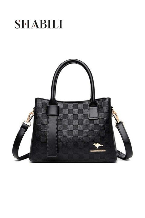 Women's Fashion Luxury Shoulder Bags, Ladies Designer Checkered Handbag Tote Bags Clutch Bag