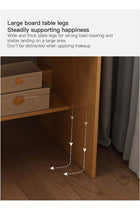 Bedroom Bedside Dressing Table with LED Light Dressers Dressing Table With Drawers Vanity Table Beautiful Makeup Table 80*40*128CM