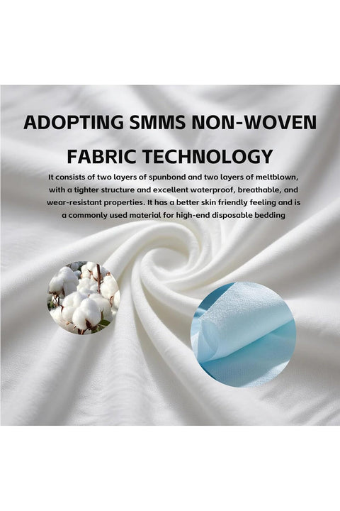 ViBon Disposable Four Piece Bed Sheet Set, Hotel Duvet Cover, Portable Double Bedding for Travel