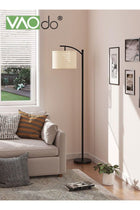 LED Floor Lamp 9W with 3 Color Temperatures Nordic Simplicity Eye-Protecting Standing Lamp with Linen lampshade