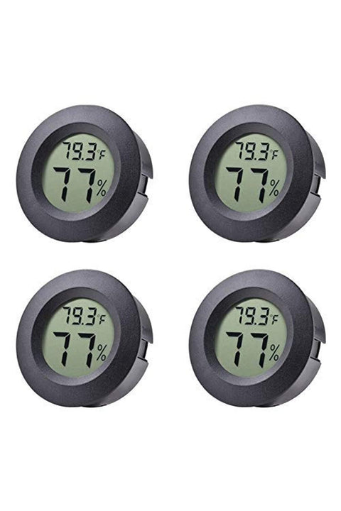 Veanic 4-pack Mini Hygrometer Thermometer Digital LCD Monitor