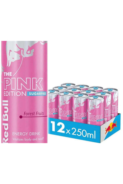 Redbull The Pink Edition Forest Fruits Sugar Free Energy Drink Cans - (12x250ml)