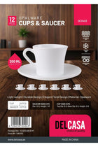 DC3403 Opalware Cup and Saucer Set 12-Pieces