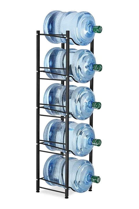Water Cooler Jug Rack 5-Tier Water Storage Rack for 5 Bottles, Detachable Heavy Duty Water Bottle Rack