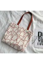 Girls' Cute Shopping Bag in Japanese and Korean style, Women's Large-capacity Shoulder Bag Side Bag Carry Bag, Canvas Material