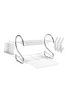 Dish Drying Rack Silver/Beige 42 x 24 x 38cm