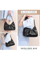 Women PU Dumpling Multi-Pocket Shoulder Bag Satchel, Ladies Large-Capacity Hobo Tote Bags Clutch Bag Elegant Underarm Design for Teen Youth Daily Casual Party Travel, Chic Magnetic Closure (Bl