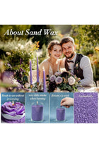 Pearled Candle Wax Sand With 20 Eco Wicks - Purple - 500g