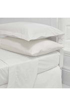 4-Piece Deyarco Double Bed Sheet 350TC 100% Long Staple Sateen Luxury Quality Cotton White 230 x 280cm