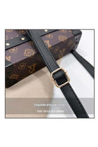 Kiffiyeh Chic Vintage-Inspired Box Bag with Gold Hardware – Elegant Black and White Crossbody Purse for Fashionable Outings, Parties, and Everyday Use