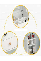 Deal Multifunction Modern Upgraded Design One Drawer Vanity Makeup Glass Mirror Dressings Storage 15 mm Thickness Wood Sheet Table 80 x 40 x 111 cm