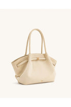 Hana Medium Tote Bag -Faux Suede- White
