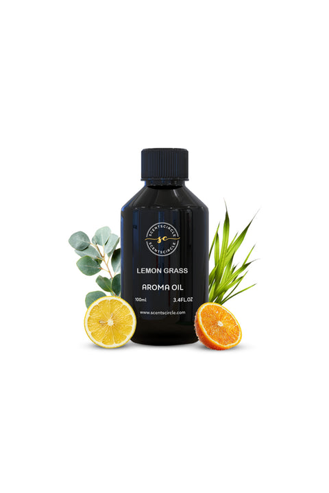 Lemongrass Diffuser Aroma Oil 100ml – Fresh Citrus Bergamot Fragrance Oil for Home, Office & Hotel Air Freshening – Long Lasting Diffuser Oil