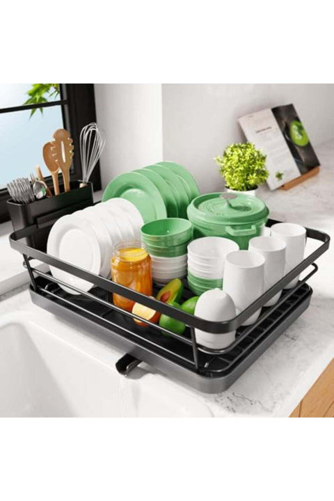 Dish Drying Rack for Kitchen Counter - Large Dish Rack with Drainboard, Rustproof Dish Drainer Stainless Steel Kitchen Drying Rack