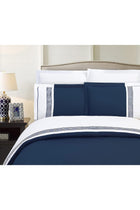 Luxurious Hotel Collection Super-Soft 1500 Thread Count 2-Piece Greek Pattern Duvet Cover Set