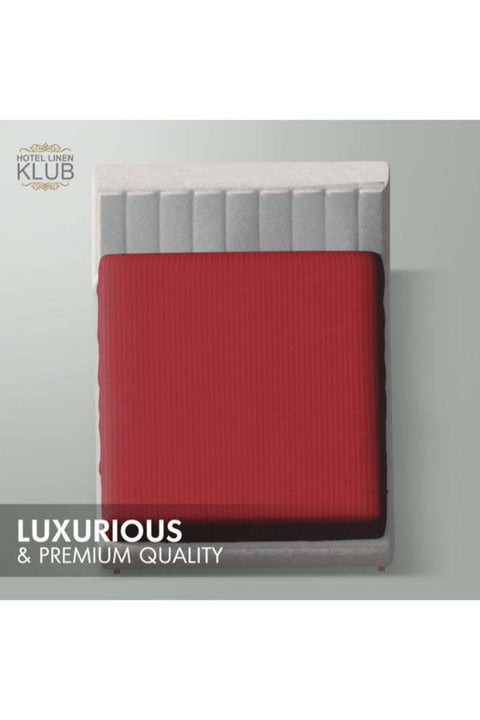 1-Piece Microfiber Fitted Sheet Striped,Color: Marron, Single (90x 190cm),Design Soft Fabric Deep Pocket Elastic Edge Bed Linen