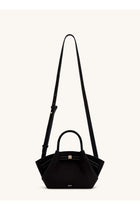 Hana Mini Faux Suede Tote Bag - Black