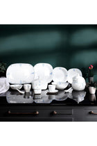 Opal Hard Square Dinner Set, White, RF9759, 97 Pieces