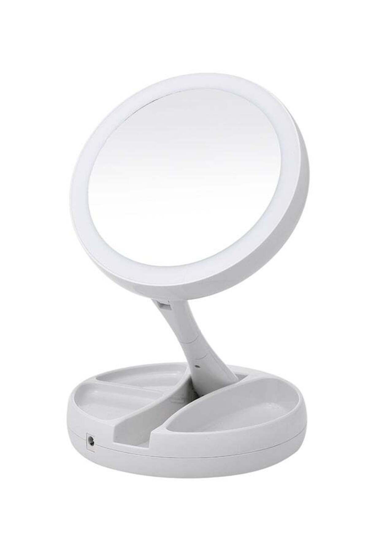 Double Sided Magnifying Vanity Mirror With Touch Control LED White