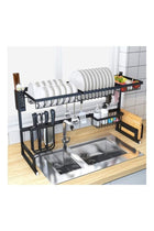Stainless Steel Dish Drying Rack Black 85x32x52cm