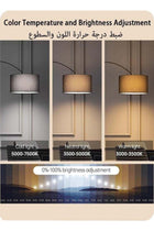 Floor Lamp with Remote Control 3 Color Temperature and Brightness Adjustable Standing Lamp with Black Shade Pole Lamp for Bedroom Office Bulb Included 12 Watt