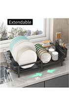 Dish Drying Rack, Dish Racks for Kitchen Counter, Over The Sink Dish Drying Rack, Expandable Dish Drainers with Drain Board and Utensil Holder, Kitchen Organizers and Storage