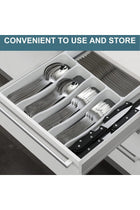 49-Piece Silverware Set with Organizer, Heavy Duty Stainless Steel Flatware for 8, Cutlery Utensil Sets with Steak Knives, Rust-proof, Mirror Polished, Dishwasher Safe