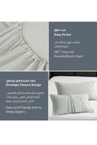 Bedding Fitted Sheet 3-Pcs King Size Solid Bed Sheet Set Fits(180x200CM) With Pillowcases And 35 CM Extra Deep Brushed Microfiber Bed Sheet