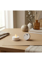 New In Led Candle Set Of- 6 3.8X3.5Cm White