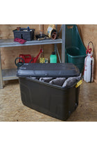 Storage Box With Wheels, Black, 75 Liters, 77 X 42 X 40 Cm, HTC-STR-750