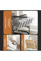 Black Dish Drying Rack With Knife Fork Holder And Cutting Board Rack