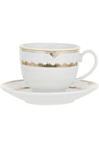 47 Pieces Decal Round Dinner Set, White, W 46.0 x H 34.0 D 31.0 cm