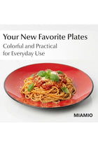 – 6 x Plate/Dinner Plate Set Stoneware Ceramic Tableware Set - Le Papillon Collection (Red, 26 cm)