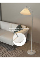 Modern Luxury Straight Pole Atmosphere Standing Floor Lamp Pleated Lampshade LED Three-Tone Lighting