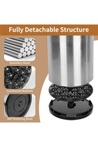 ® Utensil Holder 360°Rotating Kitchen Cutlery Holder 3-Compartment Stainless Steel
