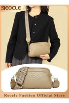 Women's Shoulder Bag Leather Handbag Small Crossbody Bags Purses with Wide Adjustable Strap & Premium Fabric Leather Shoulder Handbags Wallet