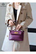 Bags for Ladies Luxury Women Handbag Crossbody Shoulder Bag Elegant Top Handle Mini Tote with Lock Closure Premium Purple Bag for Work Travel Daily Use