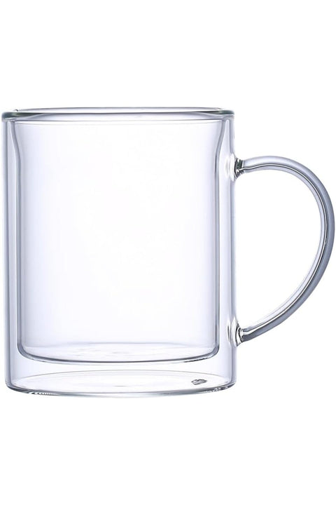 NEOFLAM Double Wall Glass Cup Set 350ml, 2PCS Borosilicate Insulated Heat-Resistant Tea & Coffee Mug Set