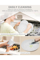 Plastic Plates and Bowls Set - 12 PCS Unbreakable Tableware Set - Reusable Plates Bowls 11 oz Cups