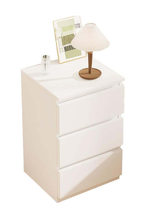 Nightstands Simple Modern Bedroom Bedside Table Solid Wood Minimalist Multi-function Light Luxury Style Bedside Storage Small Cabinet 32*30*59cm