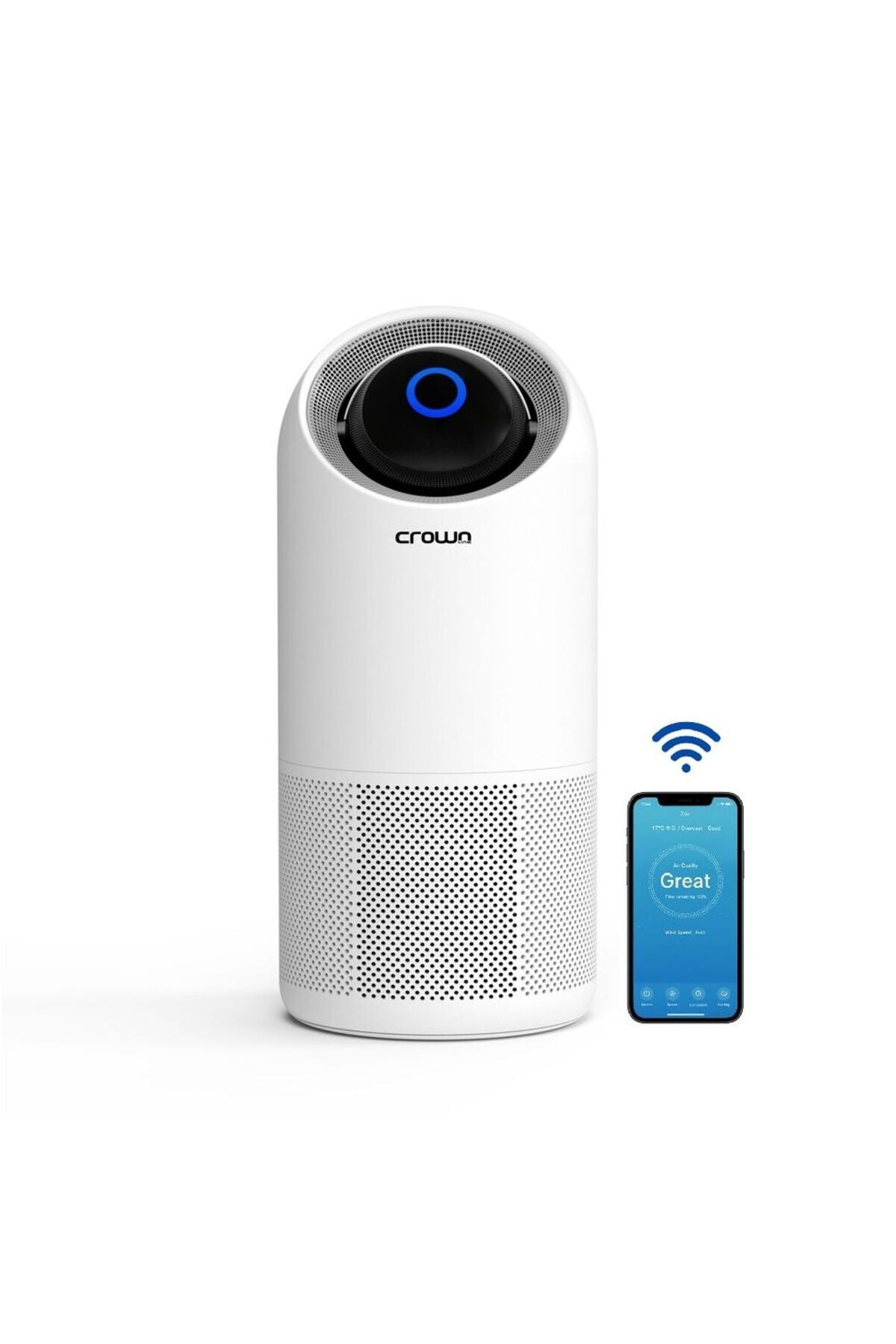 AP-475 WiFi Smart Air Purifier with HEPA 13 Filter, 250m³/h CADR, Covers up to 30㎡, PM2.5 Sensor, 3-in-1 Filter, Air Quality Light, Auto & Manual Modes, 45W, 100–240V