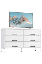 Dressing Storage Model with Electric 6 Drawers For Home inside Room 59.8" inch White Color