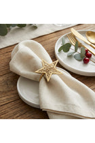 3 Piece Star Napkin Ring - Gold