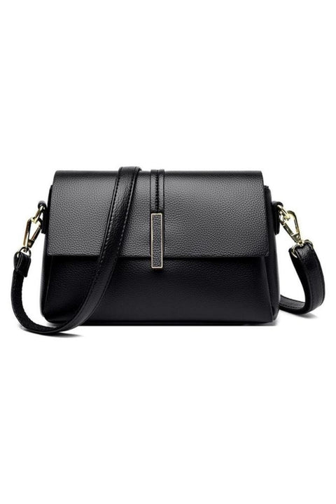 Women's Black Shoulder Bag, Ladies PU Leather Crossbody Bag Sling Bag Side Bag Office Bag Briefcase
