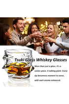 Whiskey Glasses Set of 2,Crystal Old Fashioned Glasses-Luxury Collection,Perfect for Scotch Bourbon Rocks Cognac Vodka Gin Tequila Rum Liquor,Whiskey Gifts for Men