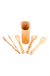 5-Piece Bamboo Kitchen Tool Set Brown 10x33.6x10.6cm